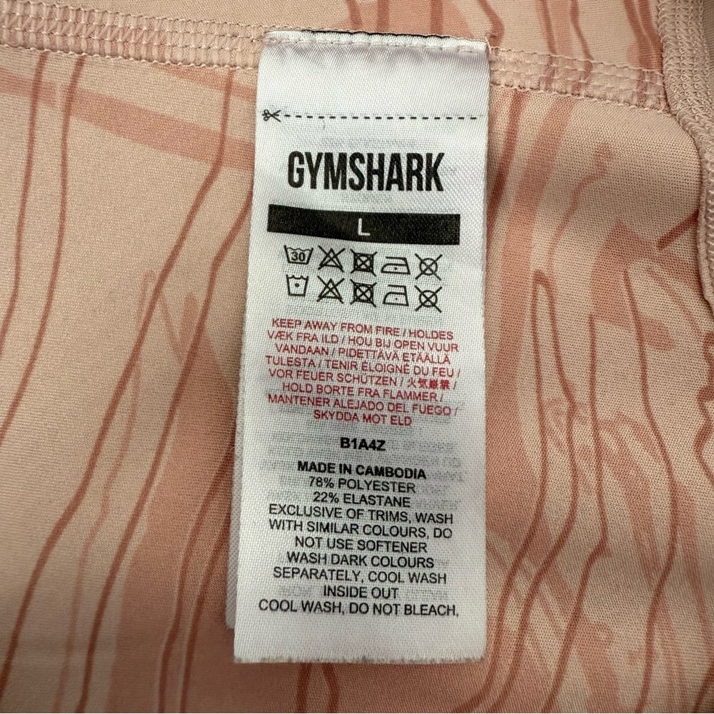 Women’s Gymshark Marbled Biker Shorts Butt Scrunch Lifting Training Size Large - Picture 11 of 14